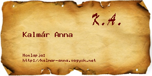 Kalmár Anna névjegykártya